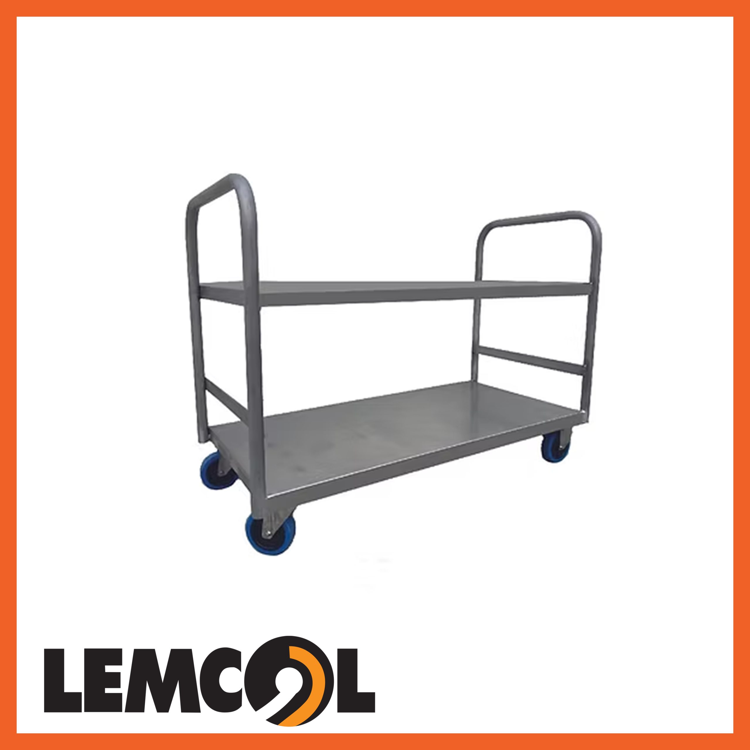 2 tier steel platform trolley