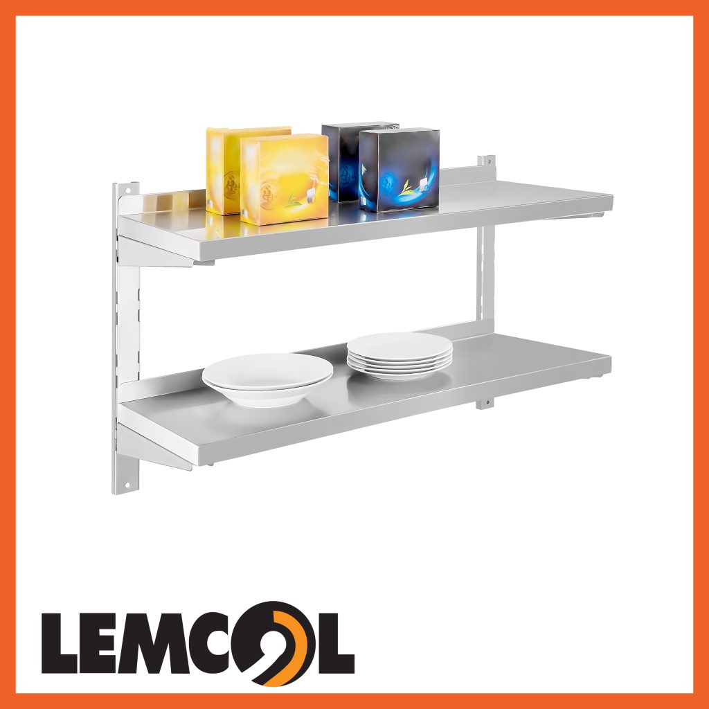 two tier adjustable wall shelf
