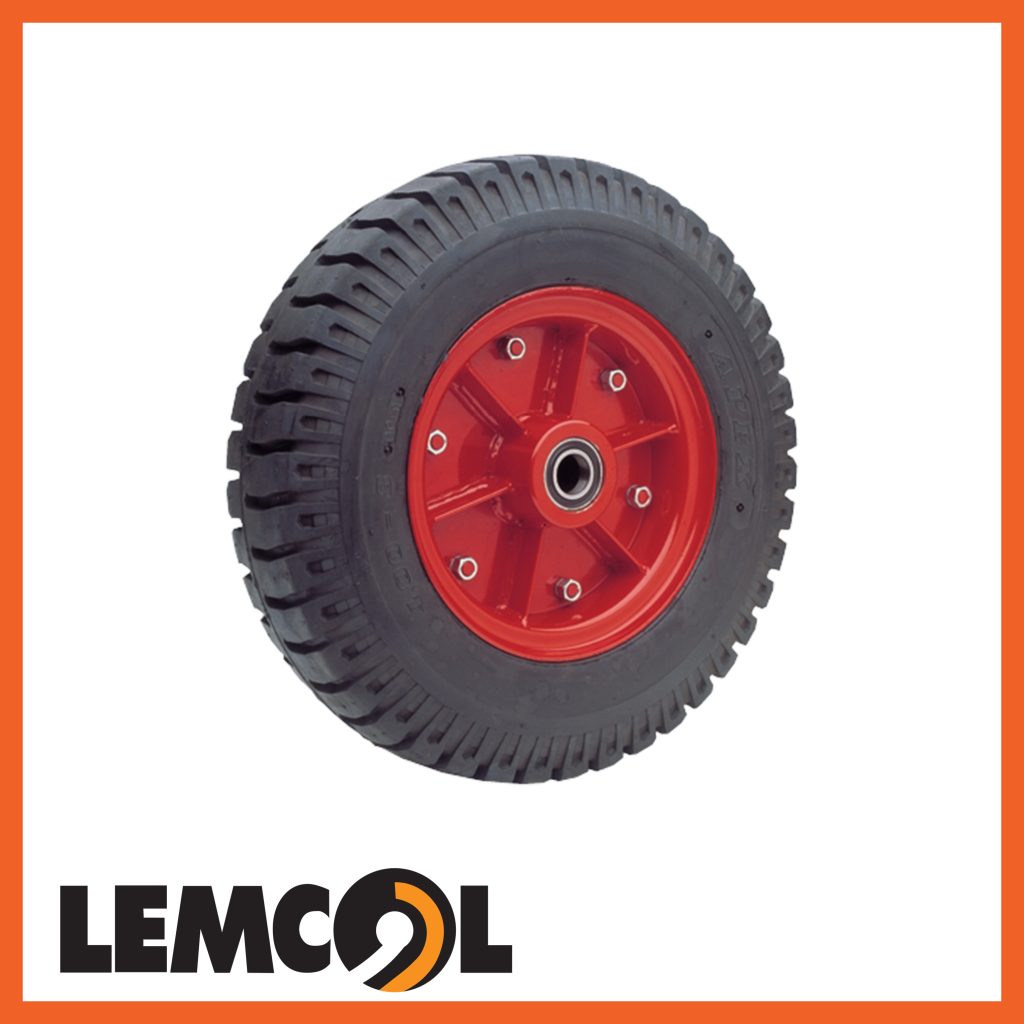 cushioned tyred wheel