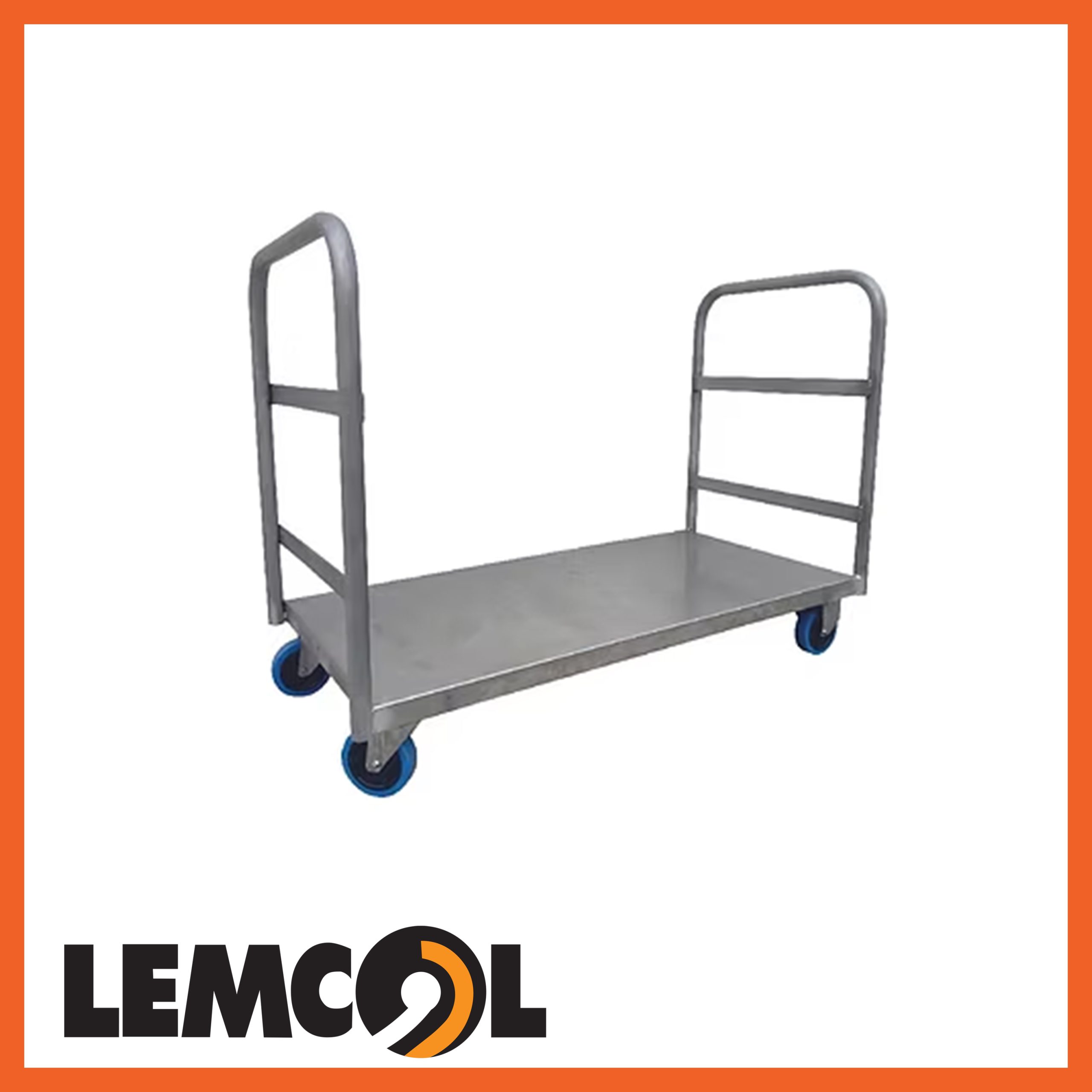 dual handled steel platform trolley