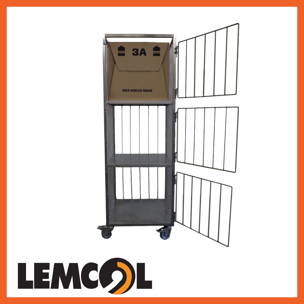 3 tiered steel cage trolley