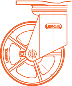 lemcol castor diagram in orange