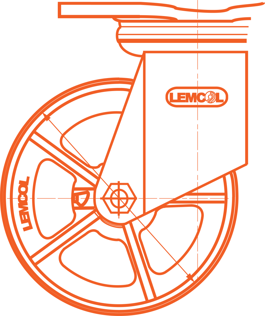 lemcol castor diagram in orange